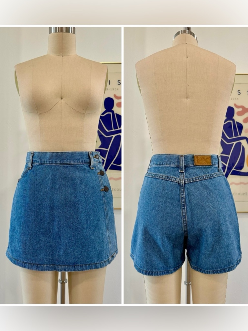 Vintage Lee Denim High-Rise Skort